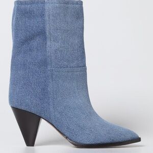 Isabel Marant Rouxa Denim Slouchy Boot in Light Blue. Size Italian 37. NWT